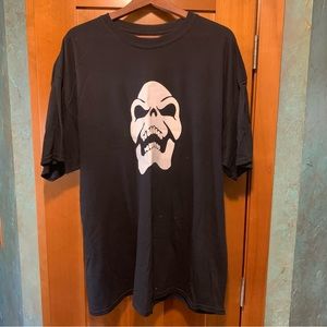Skeletor Print shirt. Black and white. Size XXL